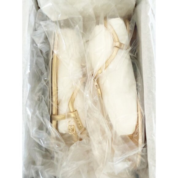 DOLCE & GABBANA Dauphine Logo Sandal NIB Gold 9 - Picture 5 of 10